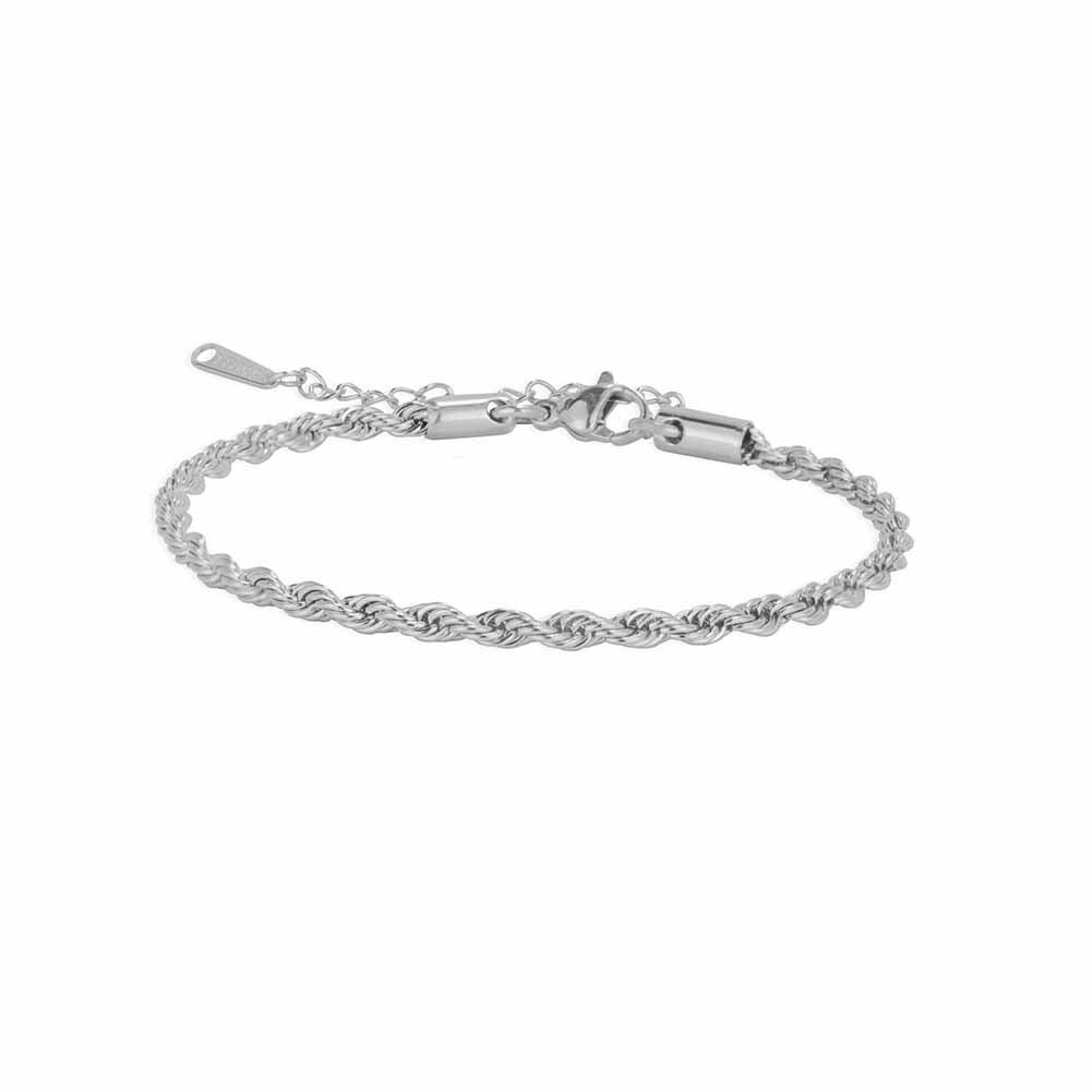 Figaro Beads Herringbone Chain Bracelet for Women Men Stainless Steel Wrist Jewelry Twist Box Rope Chains Waterproof Accessories