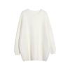 European and American popular imitation mink sweater women's autumn and winter soft waxy loose lazy wind long-sleeved top crew neck knitted sweater