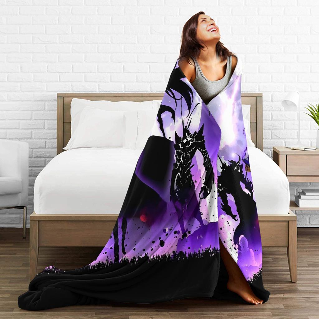 Solo Leveling Decke Warm Weich Street Trend Plüsch Überwurfdecke Für Mädchen Jungen Couch Bett Flanell Tagesdecke Bettdecke