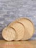 Round Handwoven Bamboo Winnowing Tray and Sieve - Farmhouse Basket, Tea Strainer, Painting, or Wedding Decoration