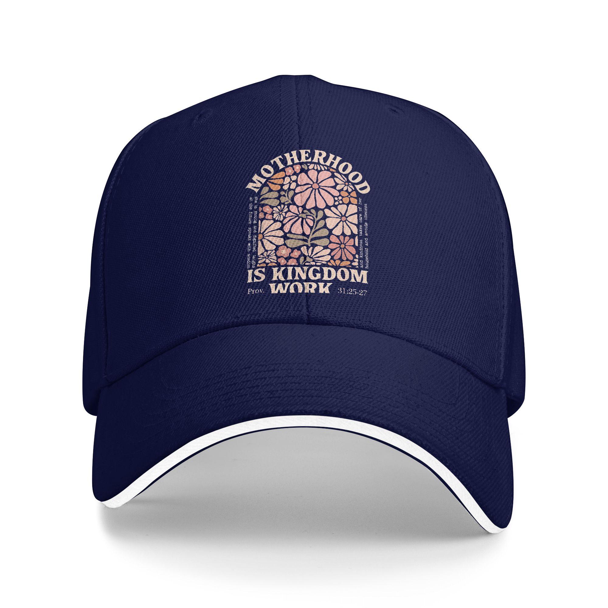 

Motherhood is Kingdom Work Baseball Cap Unisex Unisex Design Trucker Hat Summer Trendy Kpop Rock SunProof Baseball Caps One Size