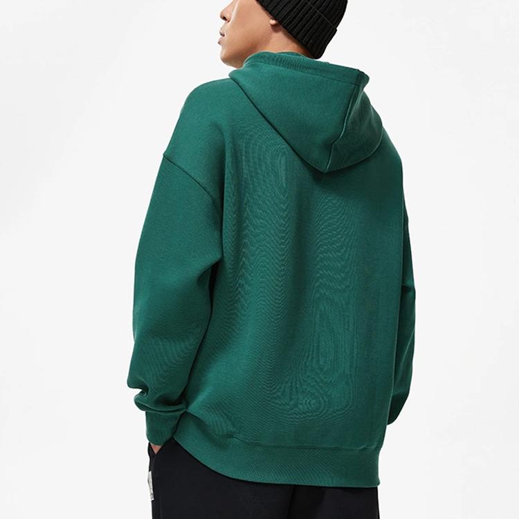 Li Ning Badfive Printed Letter Hoodie Men Hoodies Lush-Green AWDT475-2