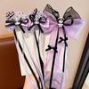 Kuromi Black & Purple Hair Accessories - Cute Bow Hair Clips for Girls and Babies