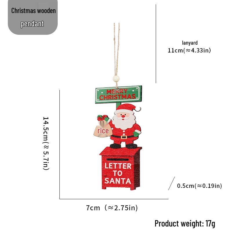 Wooden Reindeer Santa Door Hanger: Christmas & New Year Indoor Decoration New Wooden Hanging Ornament