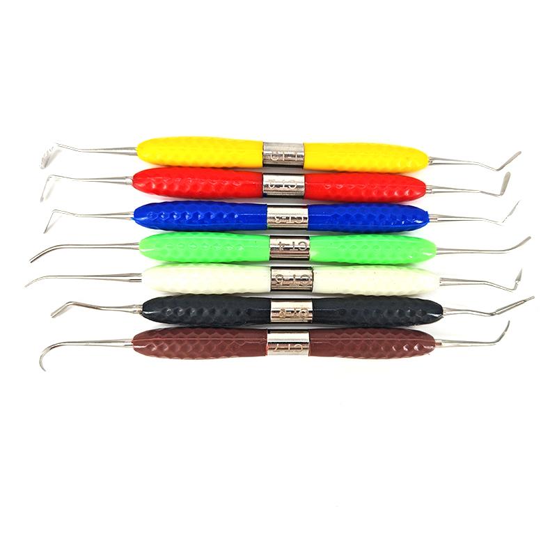 7PCS/set Dental Aesthetic Restoration Kit  Resin Filler Set Plastic Dresser Silicone Handle