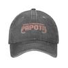 CARIEL  Paco  Tour Vintage Distressed Baseball Cap  PVC Coated Concert Hat Adjustable Retro Festival Accessory