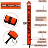 5ft Scuba Diving Surface Marker Buoy (SMB), Safety Sausage with Plastic 98ft Finger Spool Reel and Double Ended Hook Clip + Emergency Whistle for