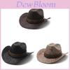 Vintage Western Cowboy Hat With Large Brim Sunshade For Men And Women