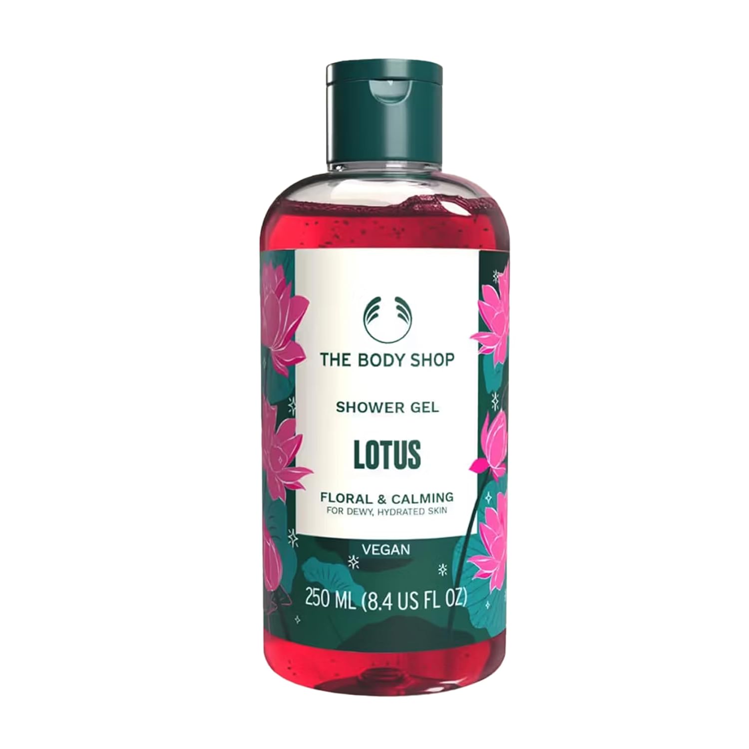 The Body Shop Lotus Shower Gel 250ml Gentle Hydrating Floral Scent Bathing Gel for Relaxation