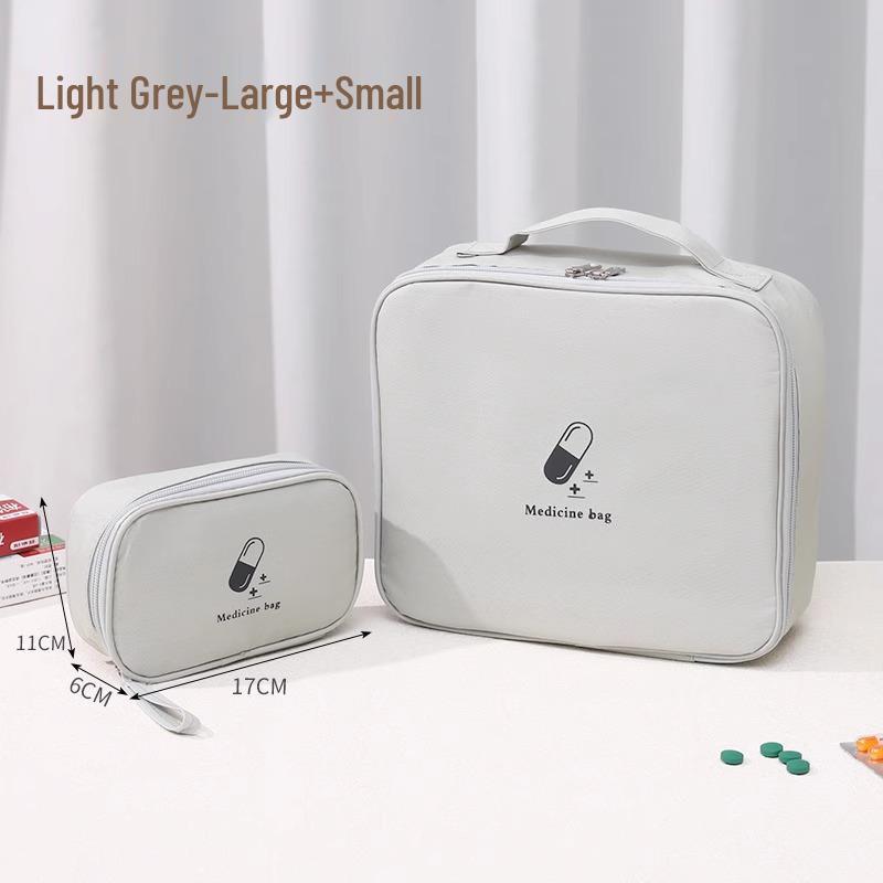 Portable Travel Medicine Organizer: Compact Pill Box & First Aid Kit for Students & Dorms