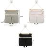 Wall-mounted storage basket bag, door-hanging storage bag,  waterproof linen material room supp