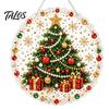 Home Art Activity Set Christmas Rhinestone Painting Kit, DIY Wreath Craft for Adults, Double Full Drill Accessory Sided Window Ornament, Acrylic