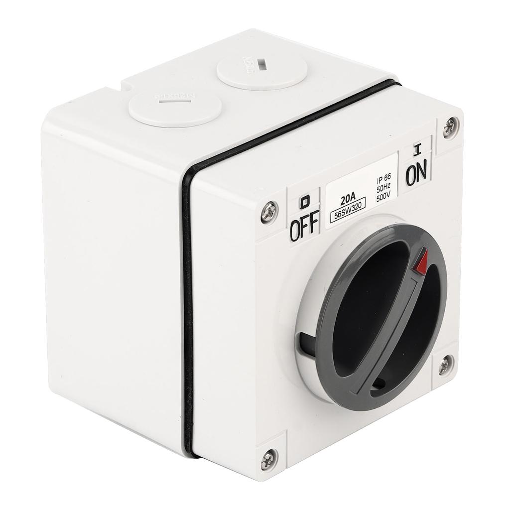 Outdoor Waterproof Switch Socket Dustproof Isolation Rotary OnOff Buttons Indicators 500V 3P63A