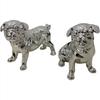 Vivienne Pug Modern Dog Art Salon Puppy Pair 43300DG (Silver)