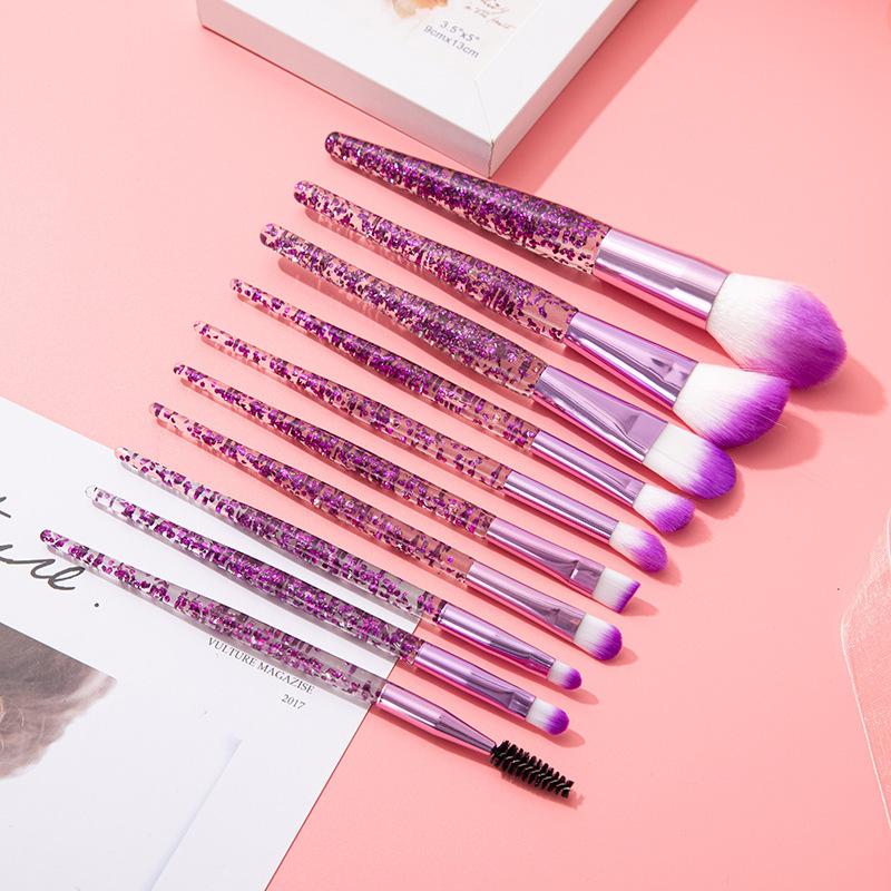 10 Pcs Onion Powder Makeup Brushes Dotting Makeup Tools Loose Powder Concealer Brush Set Foundation Makeup