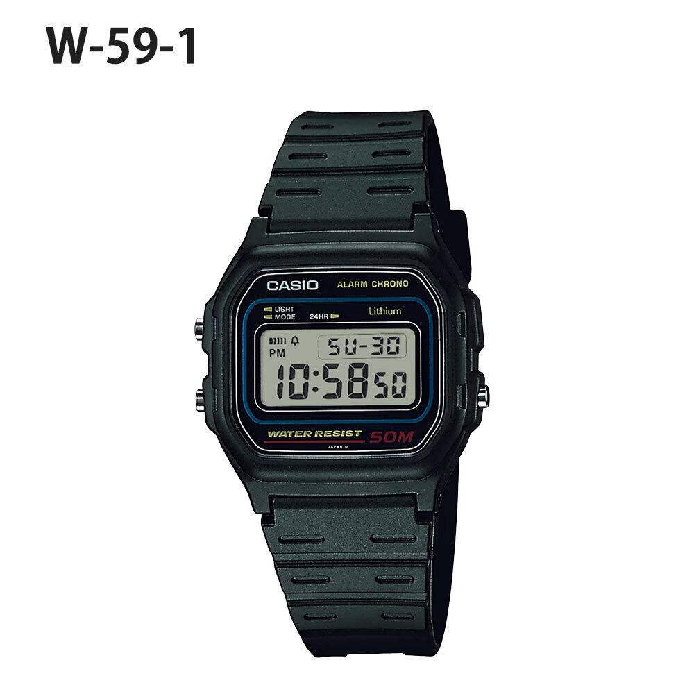CASIO and Digital Watch Affordable Digital W-59-1 Men's Women's
