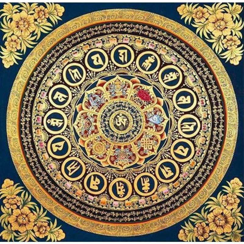 DIY Wohnzimmer Tibetische Thangka Diamantmalerei Mandala Schlafzimmer Kreuzstich Diamantaufkleber Diamantmalerei