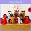 Lunar New Year Horse Plush Doll With Crystal Soft Material For Gift Giving