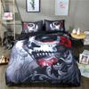 Sugar Skull Bedding Sets King Beauty Kiss Skull Duvet Cover Bed Set Bohemian Print Black Bedclothes Queen Size Bedline