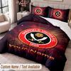 Ensemble de literie imprimé Sheffield United FC Nom personnalisé Texte 1 Housse de couette 2 Taies d'oreiller Pour chambre à coucher