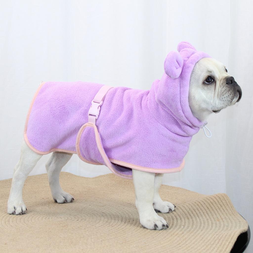 Spot Cute Ins Pet Bathrobe with Hood, Warm for Cats and Small To Medium Dogs, Casual Dog Clothes