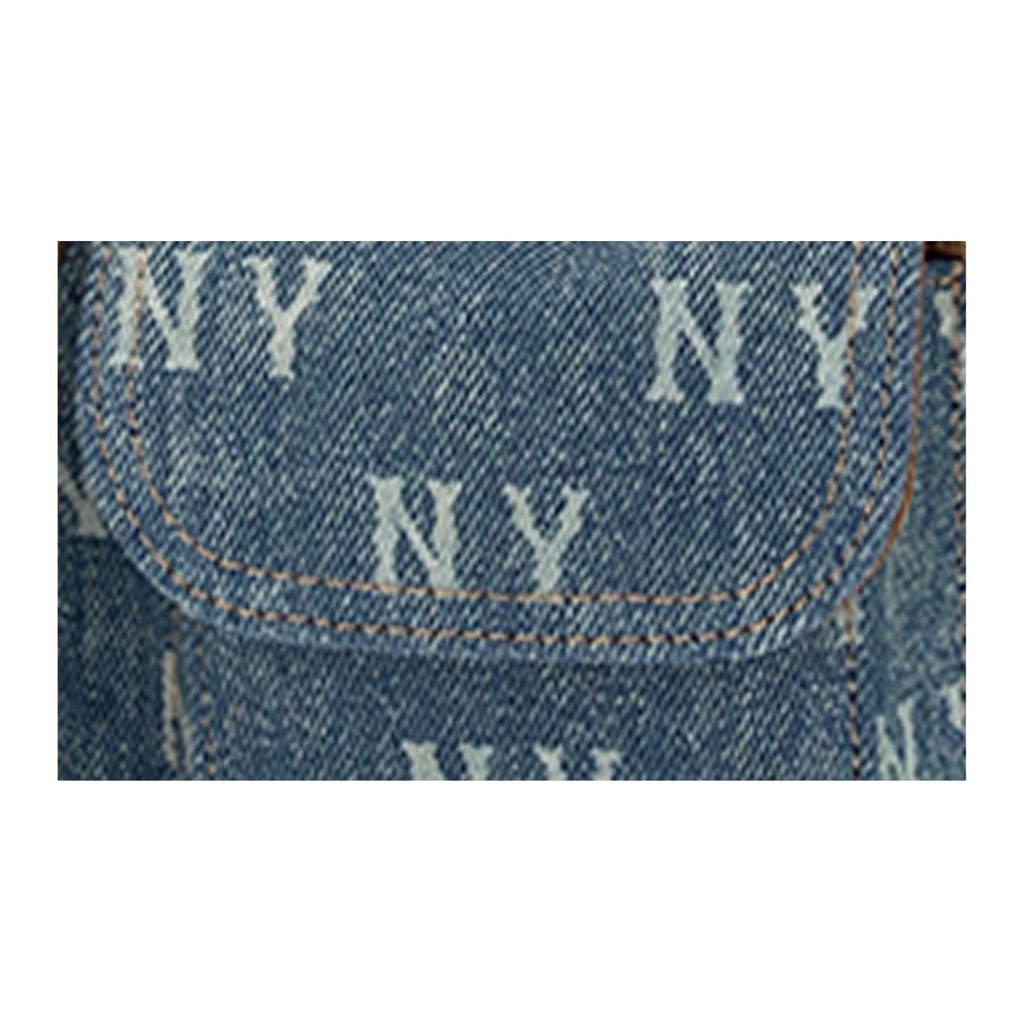 New MLB Cotton Backpack Unisex Light Blue/Charcoal Black 3ABKM065N