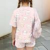 Kids Casual Short Sleeve Top and Shorts Set Animal Print Two Piece Outfit Comfortable Lightweight Soft Fabric Summer Wear