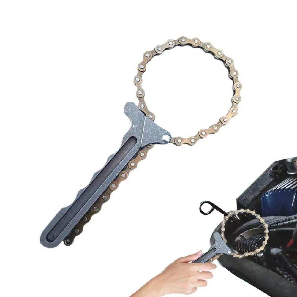High Quality Oil Filter Chain Grip Adjustable Engine Oil Filter Wrench  Maintenance