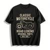 1955 Classic Motorcycle Print T-Shirt Road Legend Biker Retro Top Pure Cotton T-shirt