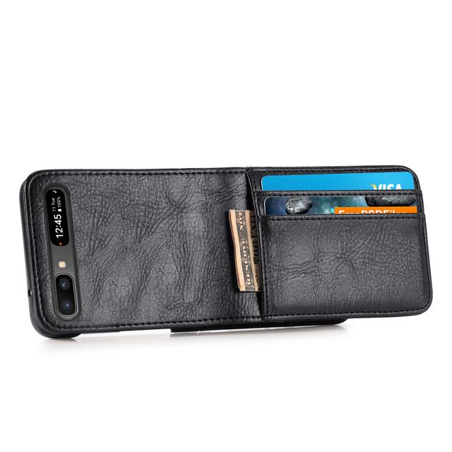 

Кожаный чехол-кошелек с полным покрытием для Samsung Galaxy Z Flip 4 5g Flip3 Flip4 Flip 3, нескользящий карман для карт, складной чехол для телефона for Galaxy Z Flip чёрный