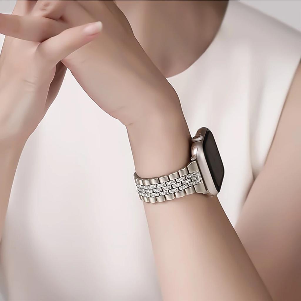 Brățară Metalică cu Diamante pentru Apple Watch Ultra 3/2 49mm Seria 11 10 9 8 7 6 5 SE Bandă de Lux pentru Femei pentru Iwatch 38 40 42 44 45 46mm