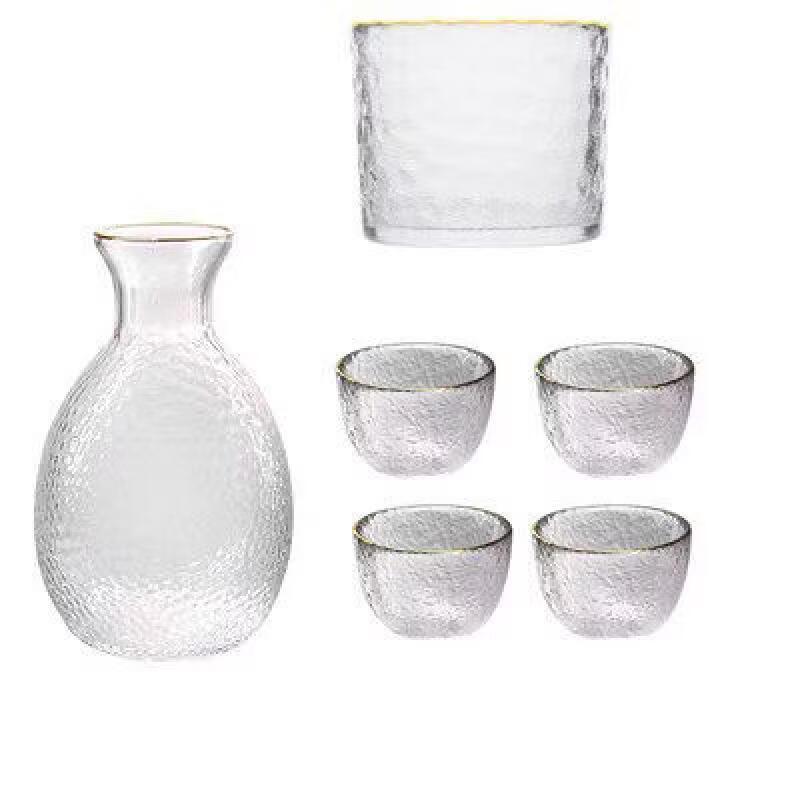 Qiwei Japanese Hammered Glass Sake/Wine Cup Set