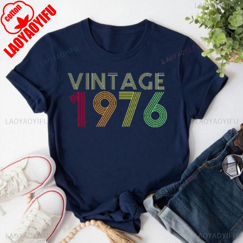 Vintage 1976 Shirt 50th Birthday Shirt 50th Birthday Gift for Dad Mom 50th Birthday Gift Retro Tops Gift for Unisex Women