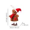 Creative Cartoon Christmas Bear Pendant DIY Soft Plush Bear Decoration Exquisite Bear Door Hanging Holiday Decor