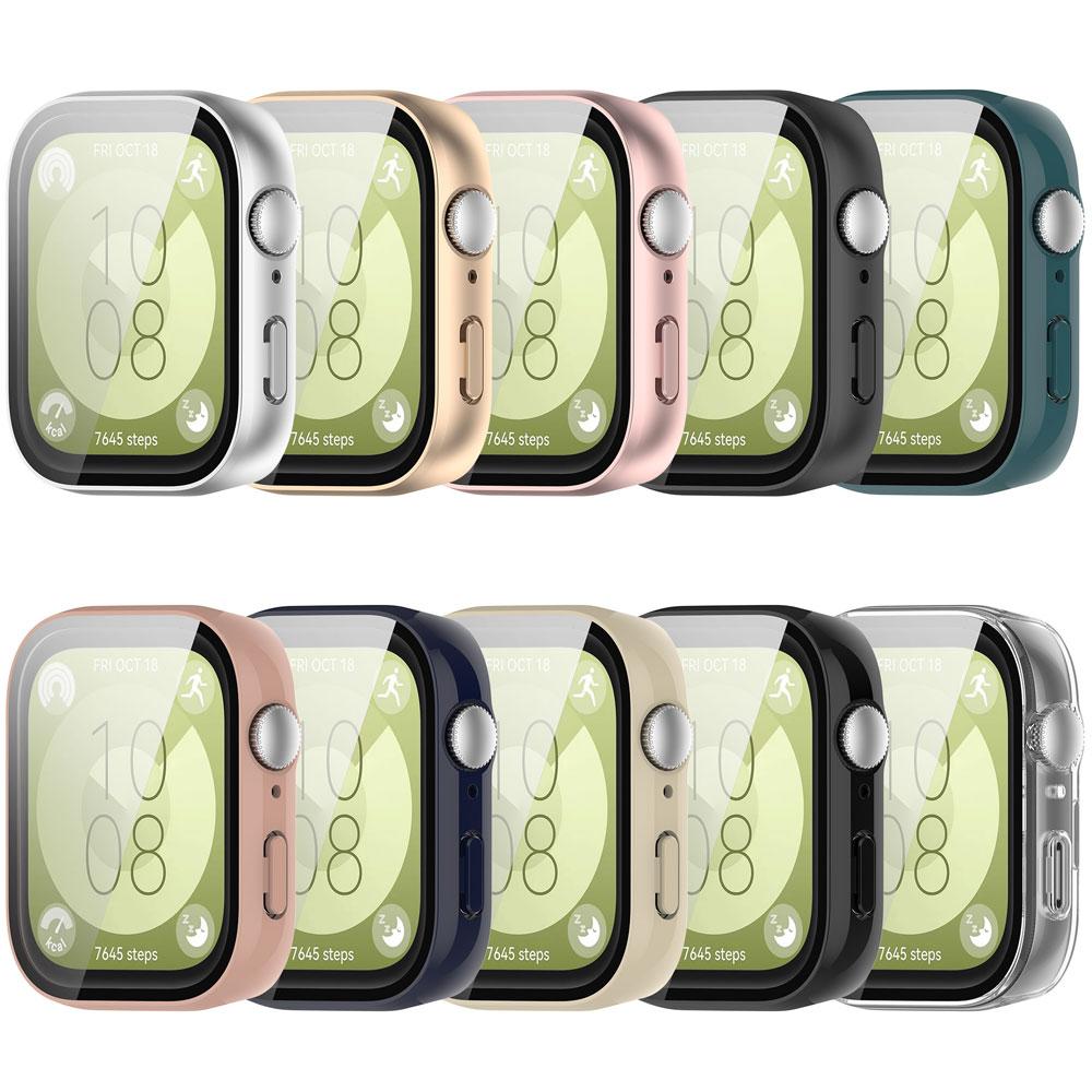 TPU / PC Glas + Hülle für Huawei Watch Fit 3 Rundum-Displayschutz Hart-Bumper für Huawei Watch Fit3 Abdeckung Schale Hüllen