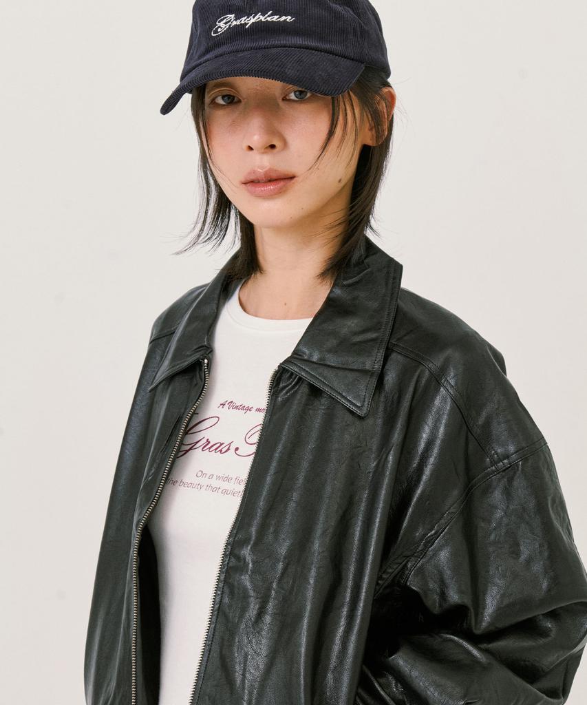 Grasplan Leather Blouson Jacket_Black
