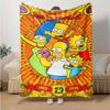 1Pc Simpsons Family Celebration Blanket Soft And Comfortable Casual Warm Camping Travel Christmas Halloween Gift M921737