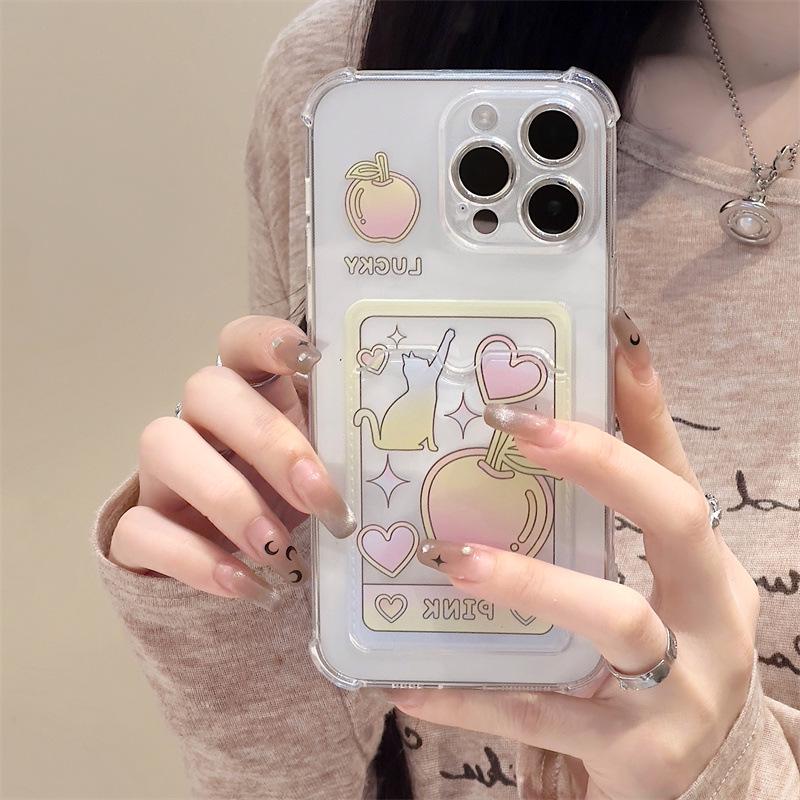Zhitai iPhone 16 Pro Max Case for Apple 15, 14/13 Pro, and XS/XR with Cartoon Design and Card Holder