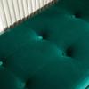 Upholstered Bench with Storage, Armrests, Velvet-Like Polyester, Rubberwood, 107 x 42 x 65 cm, Green