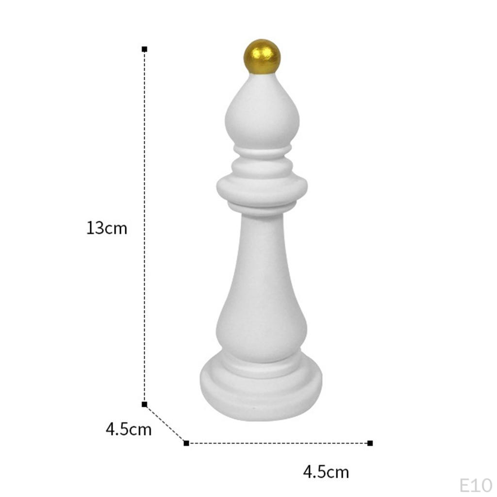 2pcs Chess Pieces Statue Sculpture Collectible Figurine Resin Crafts Home Decoration Contemporary