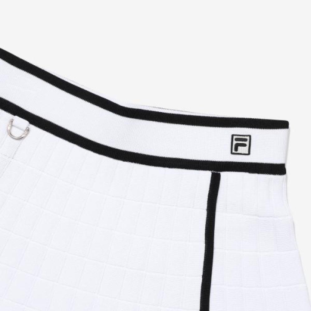 Fila Tennis Check Knit Pleated Skirt  Fs2skg2371fwhi 