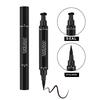 HANDAIYAN 2 In 1 Eyeliner Stamp Micro-Precision Triangle Tip Waterproof Carbon Black Formula