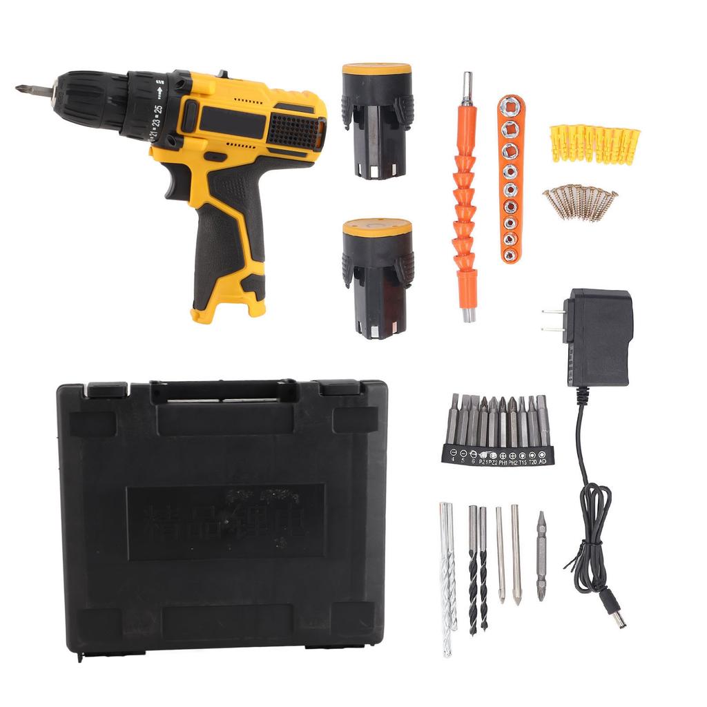 Bohrmaschinen-Set, 12 V, Lithium-Ionen-betrieben, 1400 U/min, multifunktionales Bohrmaschinen-Werkzeugset