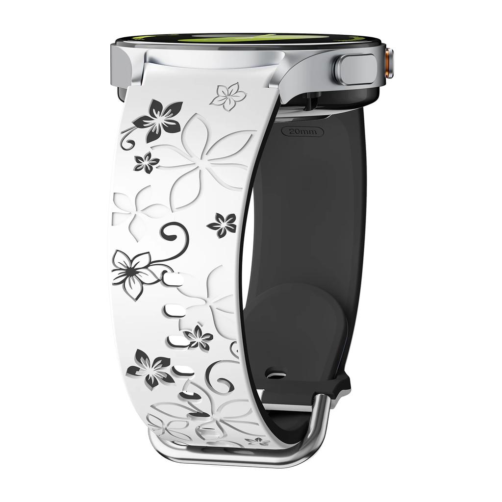 Graverat armband för Samsung Galaxy Watch 7/5 Pro/4 6 Classic 40 44mm Silikon Sport Utan Mellanrum Armband correa Galaxy Watch 7 Armband
