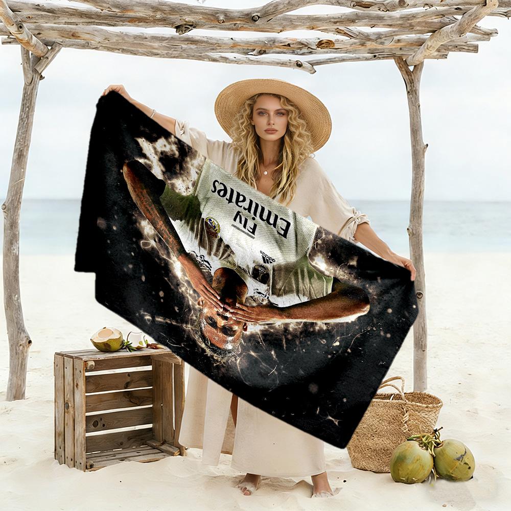 Mariano's Dynamic Soccer Moment Beach Towel Soft Durable Quick-Dry Comfortable Lightweight