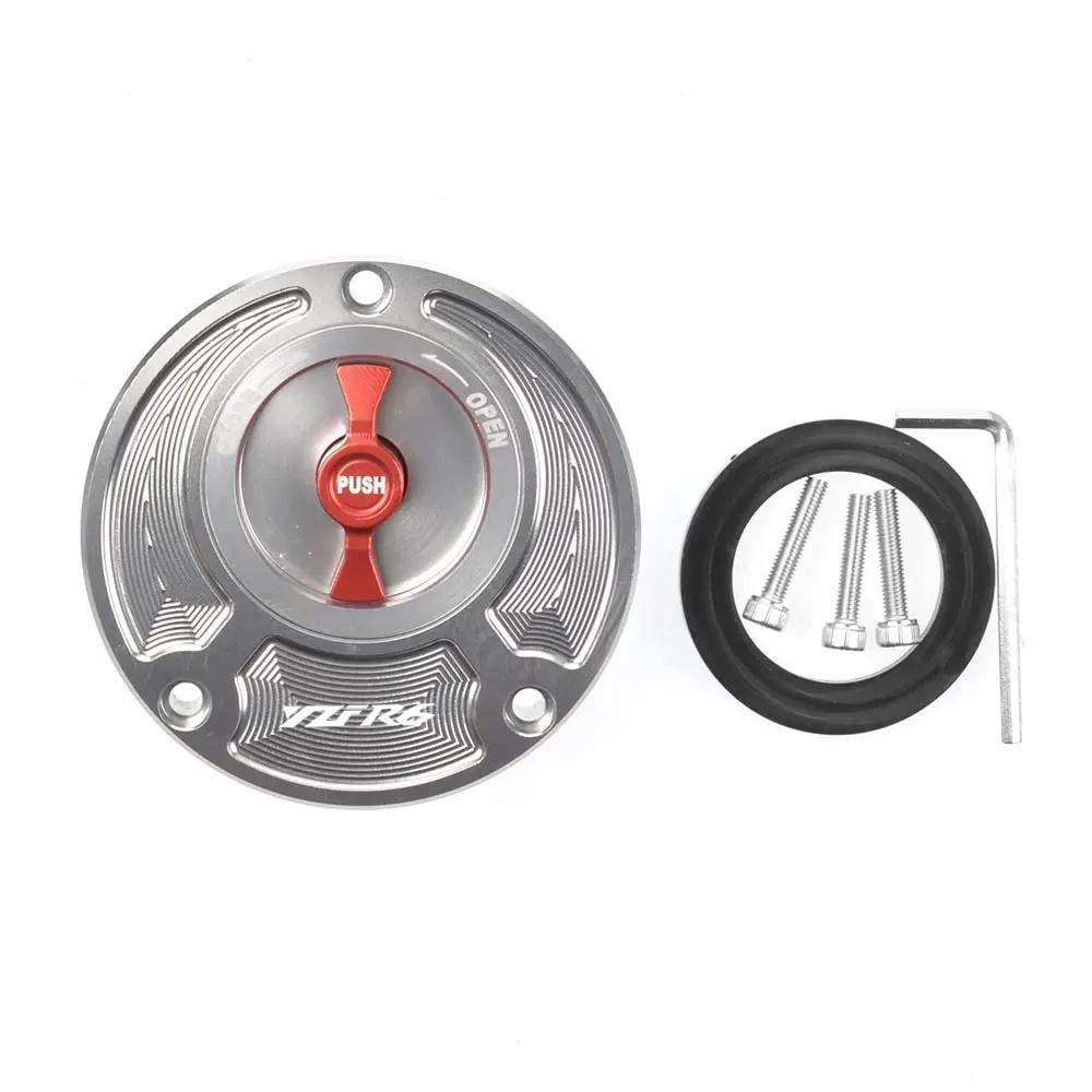 For Yamaha YZF R6 all years Fuel Gas Tank Cap Cover CNC Aluminum Keyless Motorcycle Accessories 6 Colors