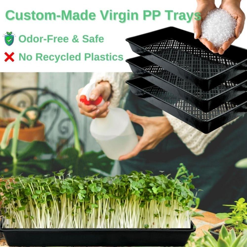 2pcs Mesh Plastic Nursery Trays with Holes Hydroponic Growing Tray  for Succulent