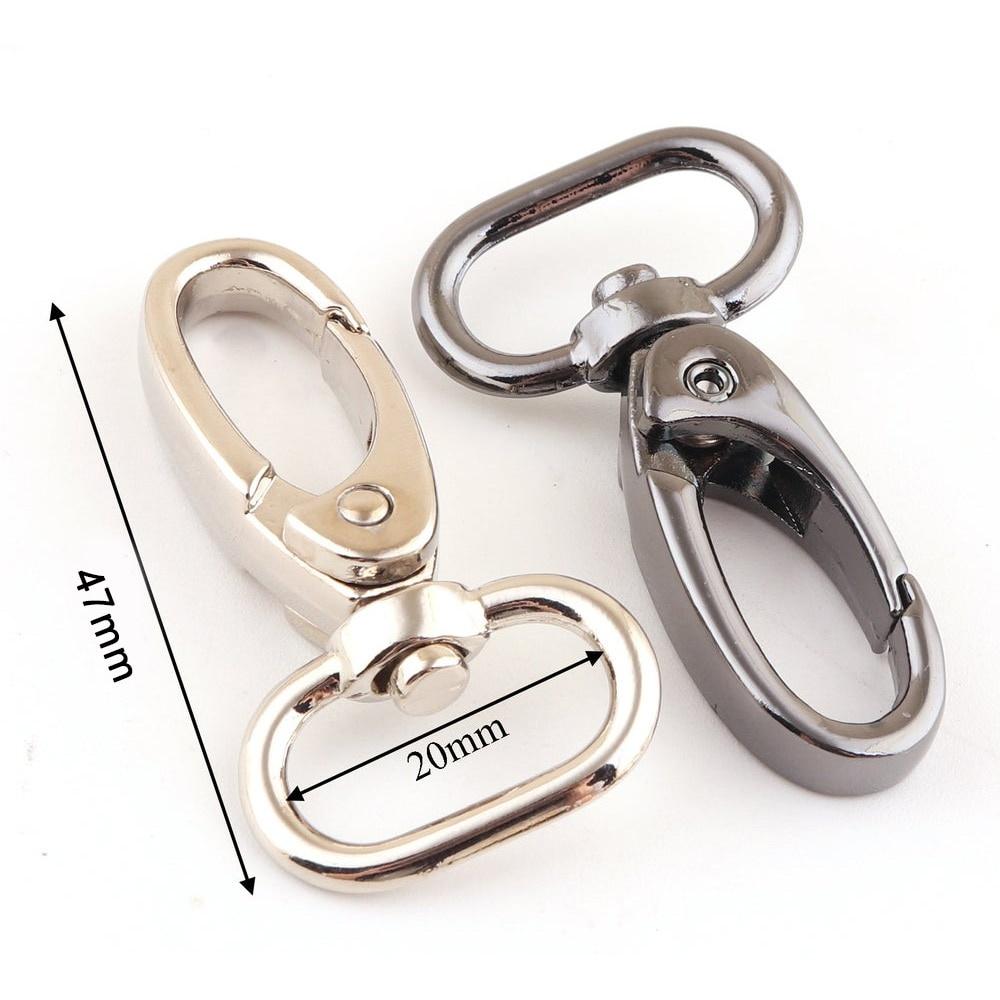 10pcs Lobster Swivel Hooks,Snap Hook Metal Swivel Clasps Bag Purse Hardware Oval Gate Swivel Snap Hook Purse Clip