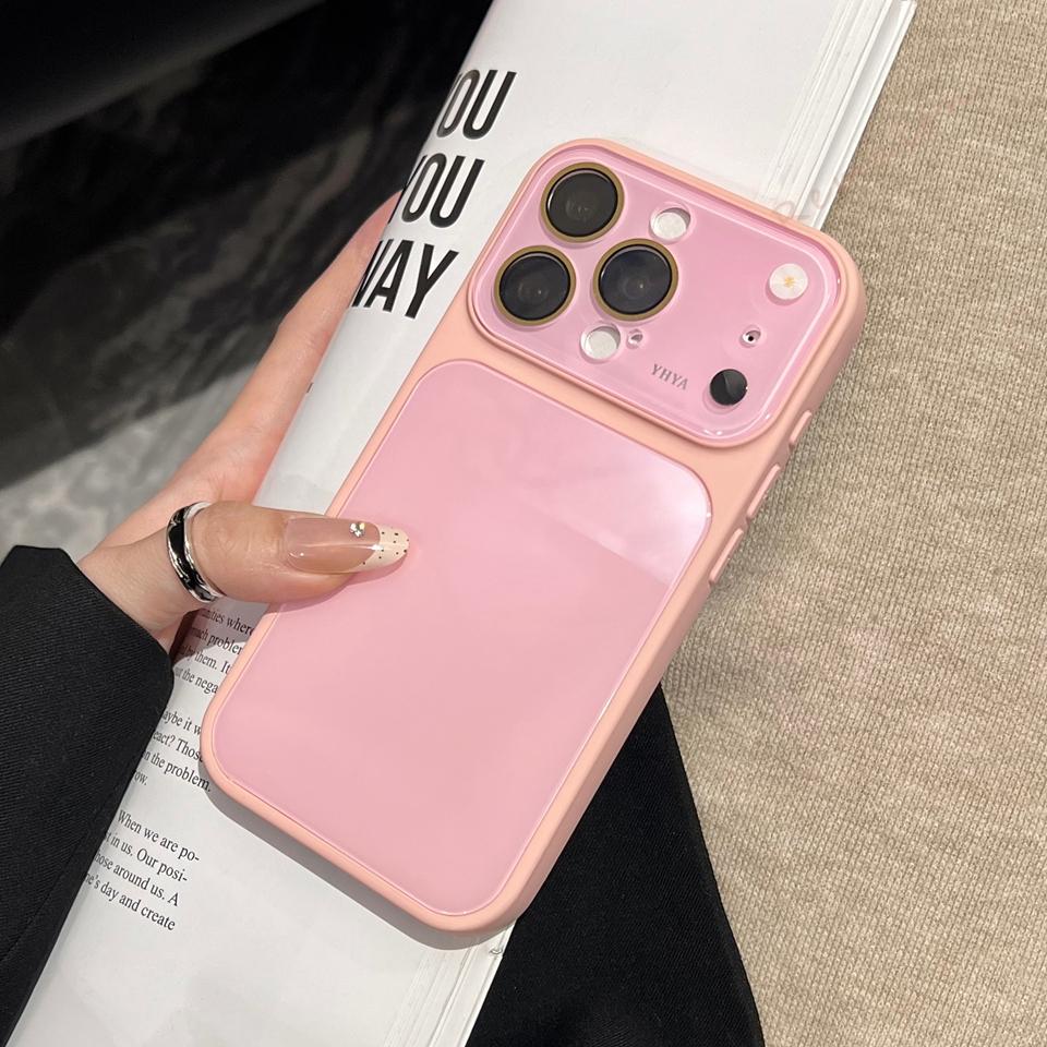 

Official Tempered Glass Phone Case For iPhone 17 Air 12 15 14 13 16 17 Pro Max Big Window Len Camera Shockproof Protector Cover For iPhone 12ProMAX