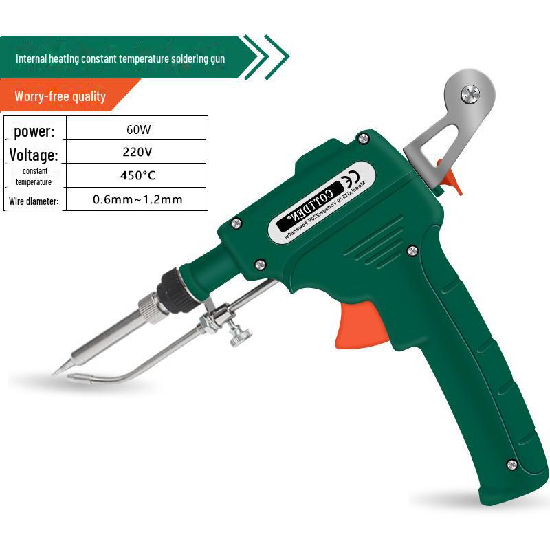 "Cross-Border Handheld Electric Soldering Gun with Automatic Tin Feeding, 60W, for External & Internal Heating"